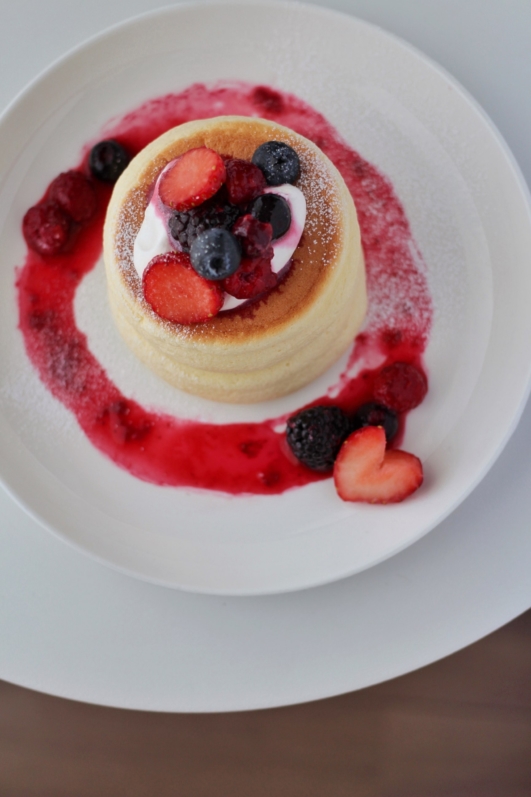 Mixed Berry Sauce Pancakes INDY ASSA